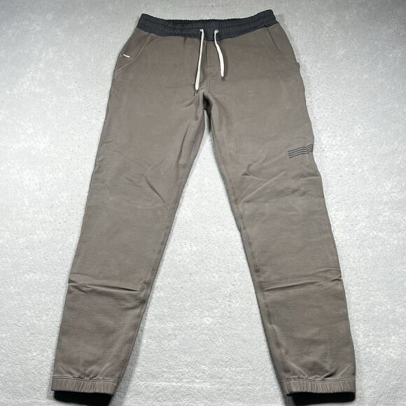 Vuori Joggers Mens Large Gray Brown Performance Training Workout Gym Sweatpant